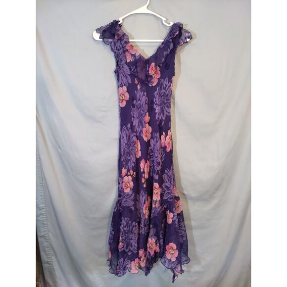 Signature by Robbie Bee Floral Silk Dress - Picture 8 of 8